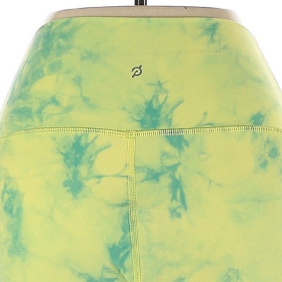 Peloton Cadent Capri Yellow and Green Tie-Dye Leggings Sporty Yoga Size XS NWT - Picture 5 of 8